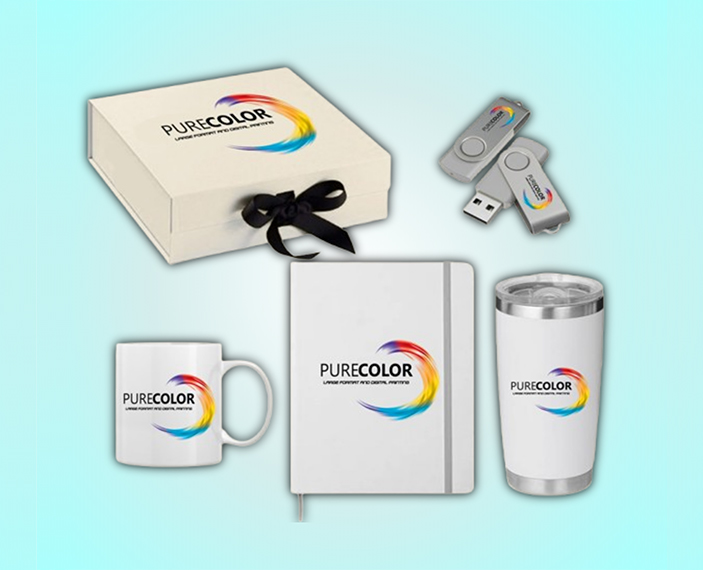 Pure color digital printing logo on corporate giveaways